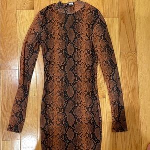 Topshop snakeskin dress